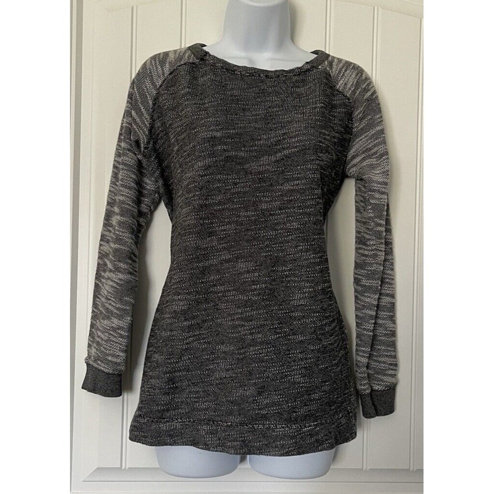 Champion Sweatshirt Womens Medium Black/Gray Long Sleeve Crewneck Sweater